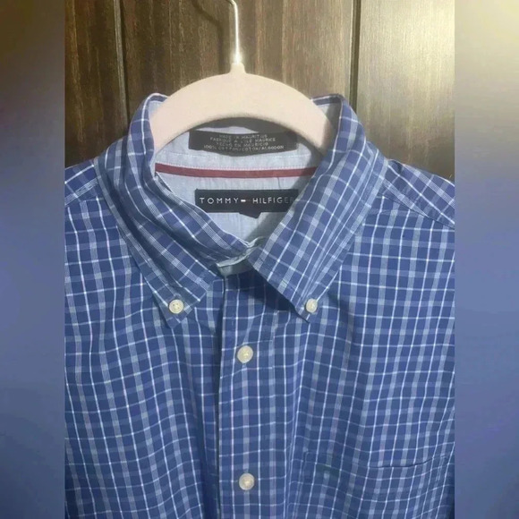 Tommy Hilfiger Plaid Button Down Long Sleeve Shirt Crest Men’s Size: Medium - Picture 8 of 12